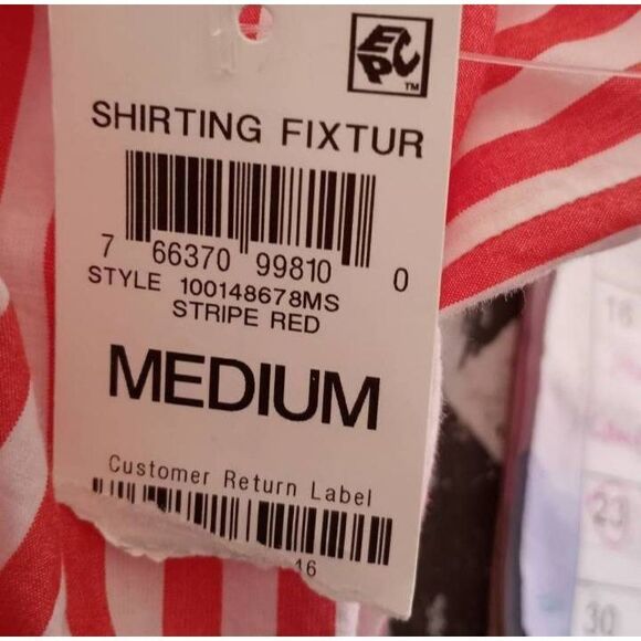 STYLE & CO. RED & WHITE STRIPE SLEEVELESS BLOUSE SZ.M NWT. - Picture 5 of 7